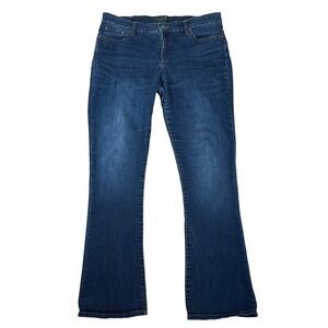 Lauren Ralph Lauren Modern Bootcut Jeans Womens 12 Dark Wash Denim Blue stretch